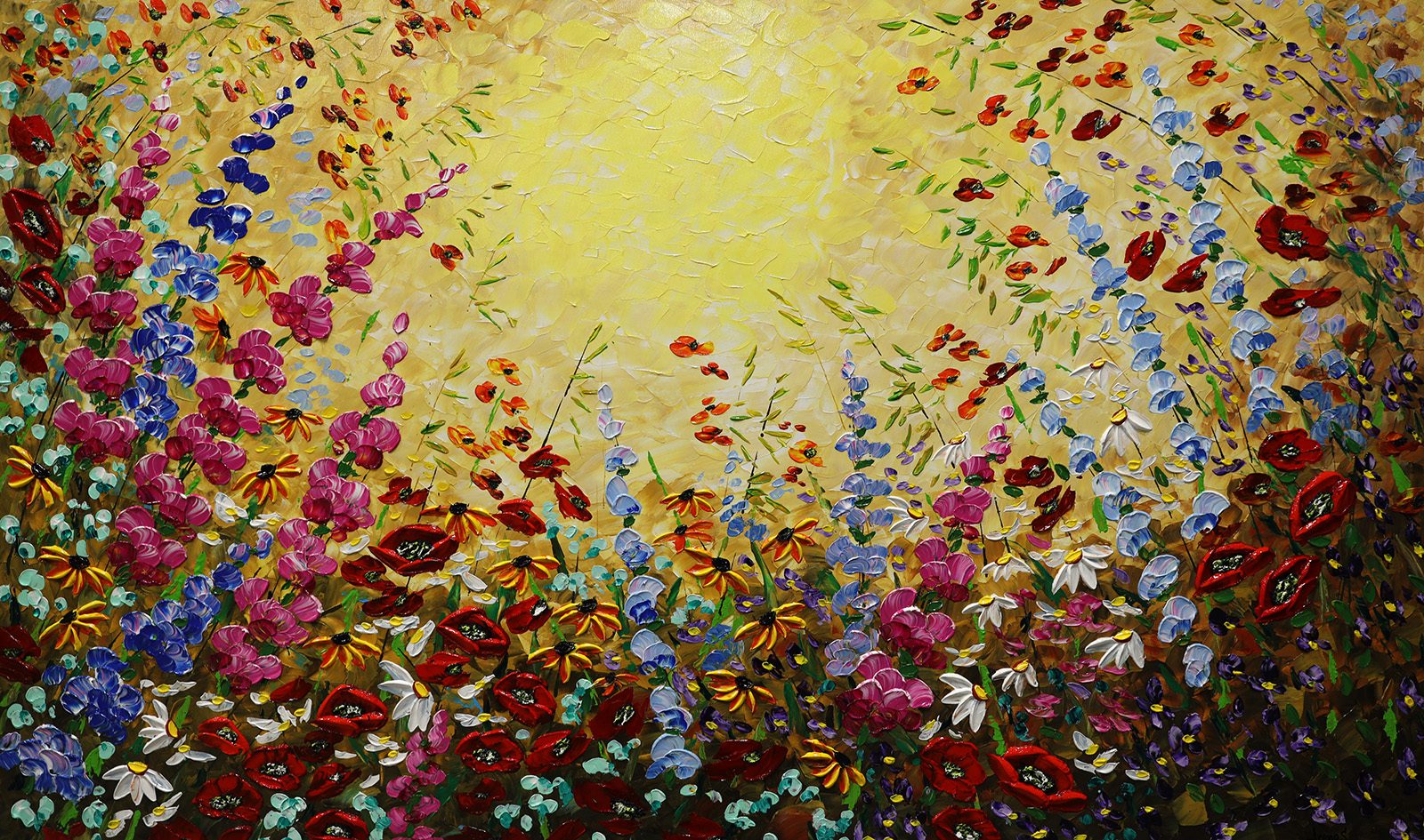 Floral “Viva Lavida” by Irena Sherstyuk – acrylic on canvas.