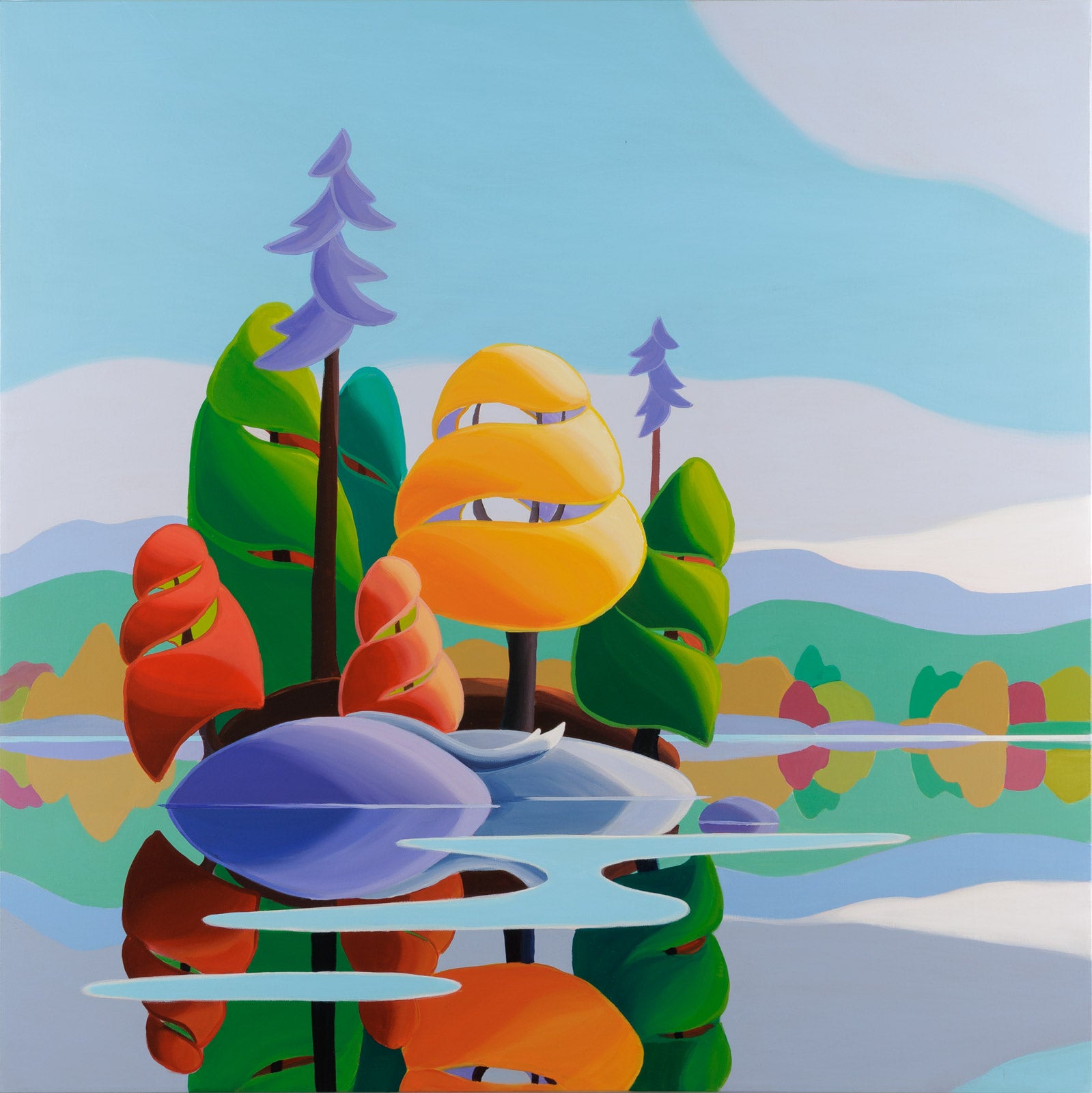 Enchanted Lake Diptych