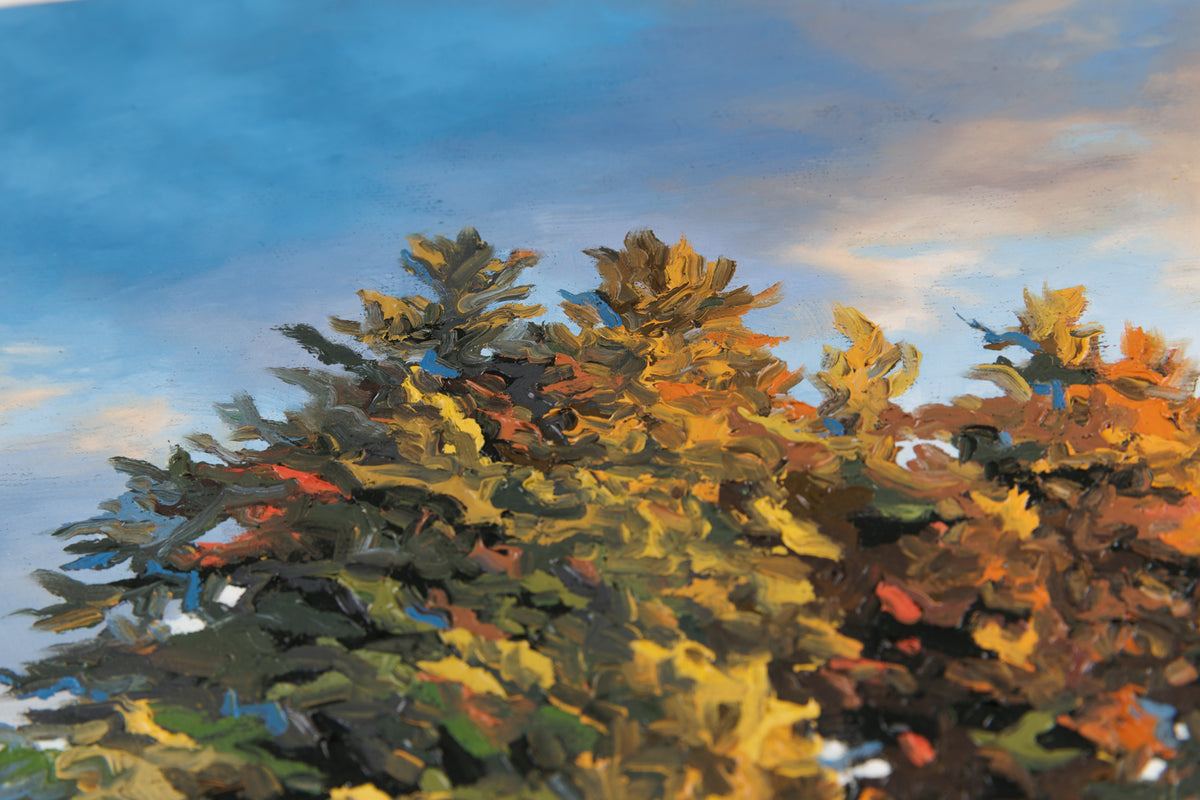 Sue Miller, "Morning Begins," detail view, oil on canvas