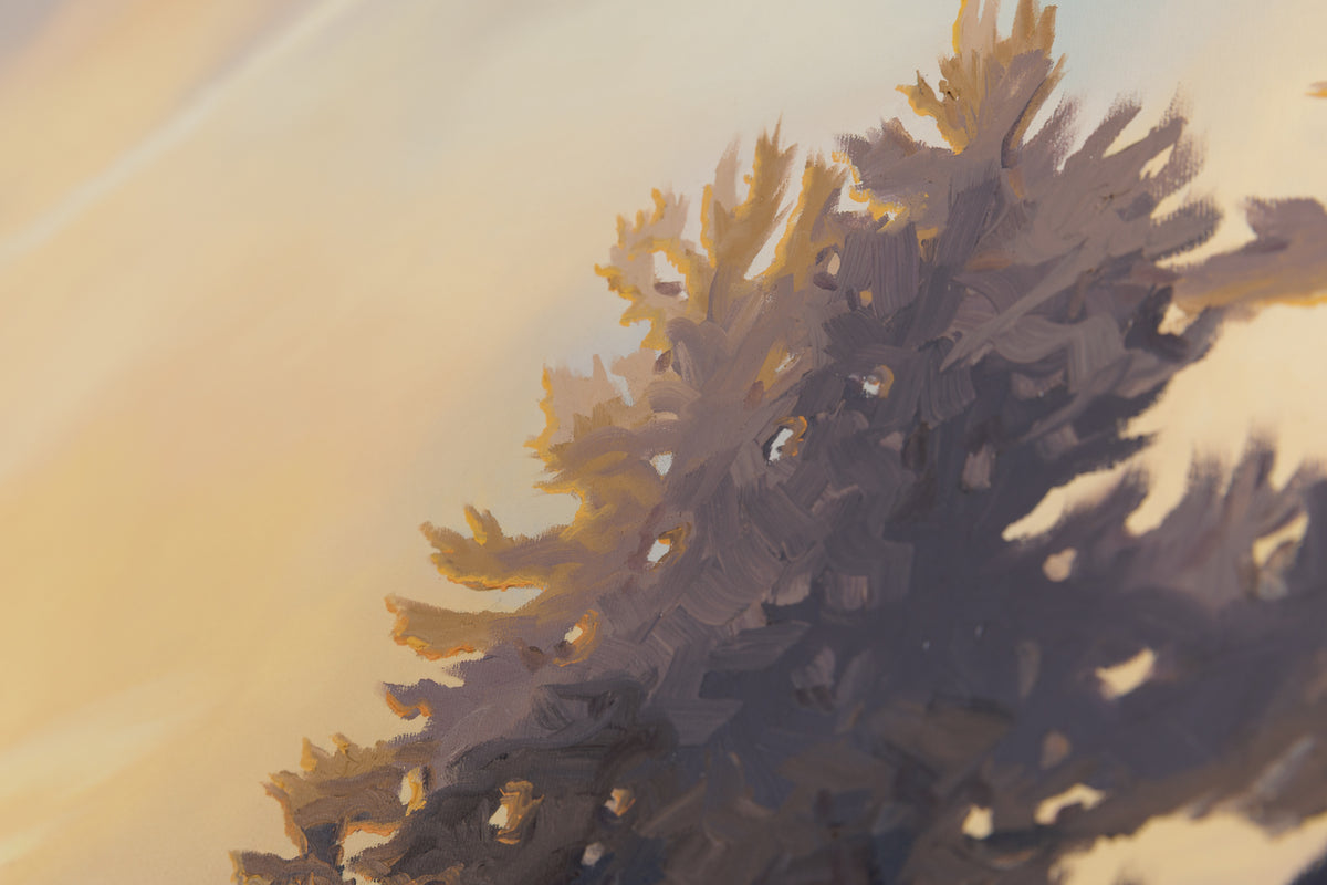Sue Miller, "Awakening," detail view, oil on canvas
