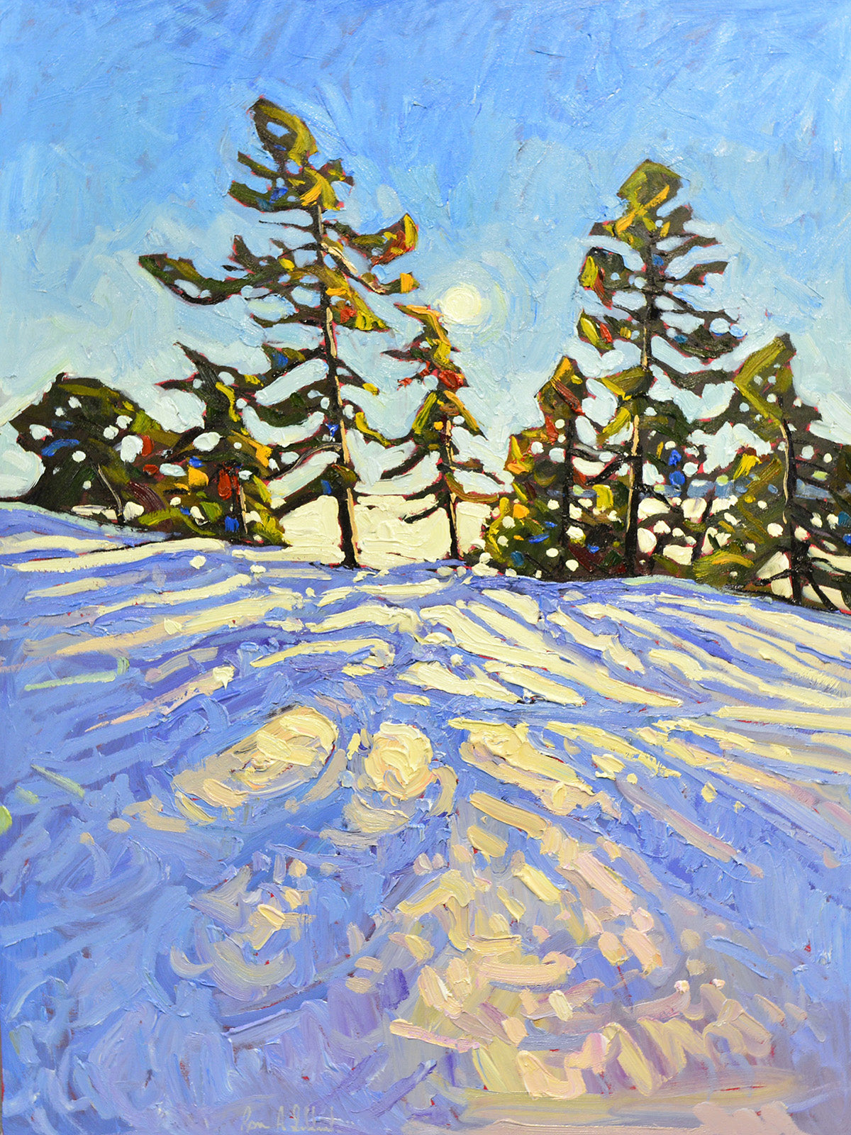 Landscape “Captivating Afternoon Shadows” by Ryan Sobkovich – oil on canvas.