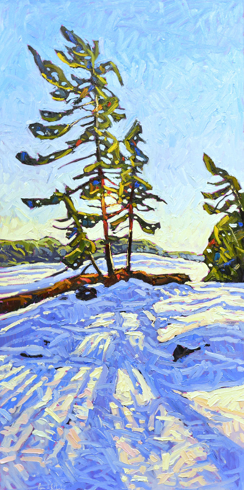 Landscape “Kilcoursie Sunrise In February” by Ryan Sobkovich – oil on canvas.