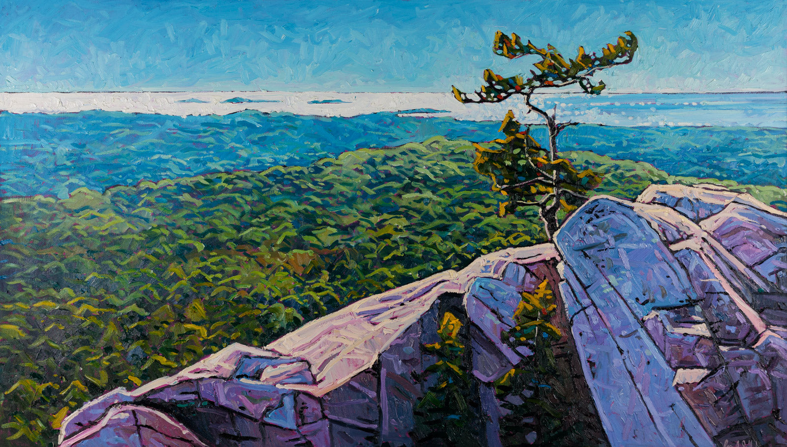 Landscape “View From The Crack Trail, Killarney” by Ryan Sobkovich – oil on canvas.