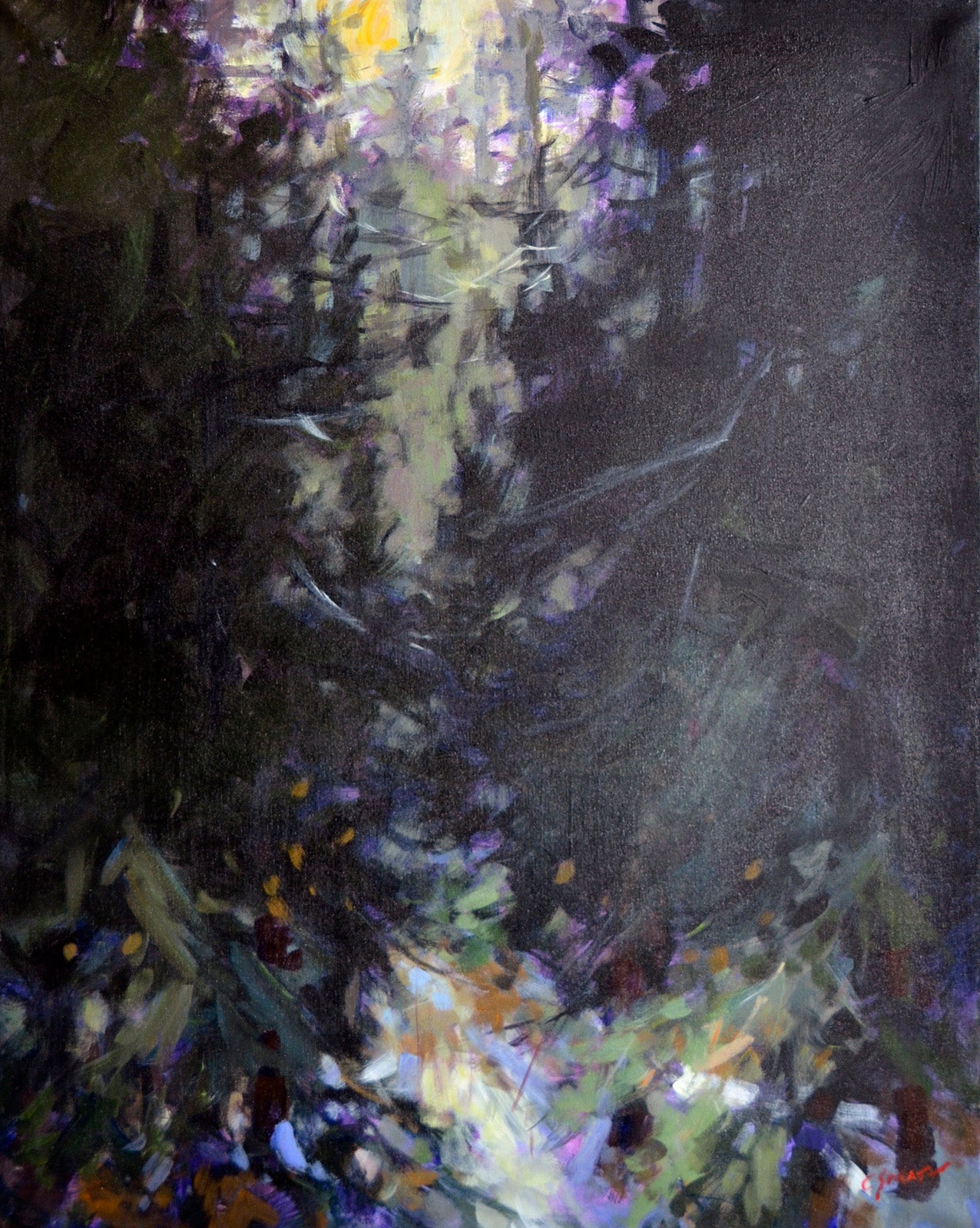 Landscape “Signs Of An Early Spring” by Charles Spratt – oil on canvas.