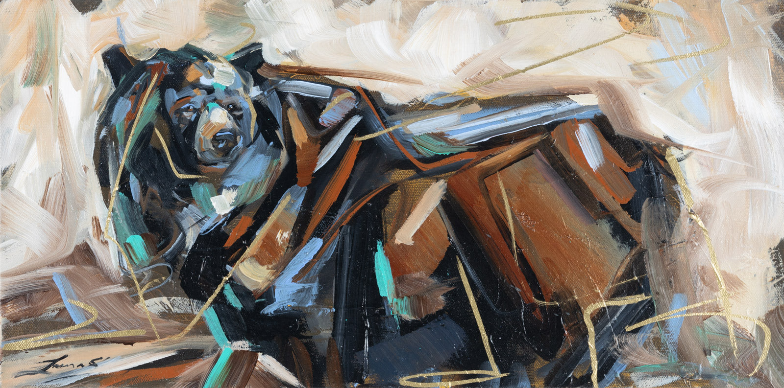 Animals “Aberdeen” by Laura Stevens – acrylic on canvas.