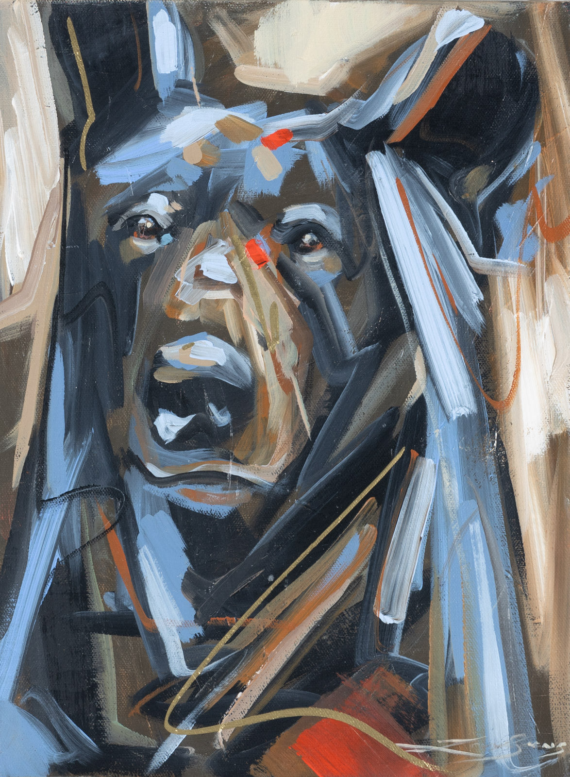 Animals “Gotham” by Laura Stevens – acrylic on canvas.