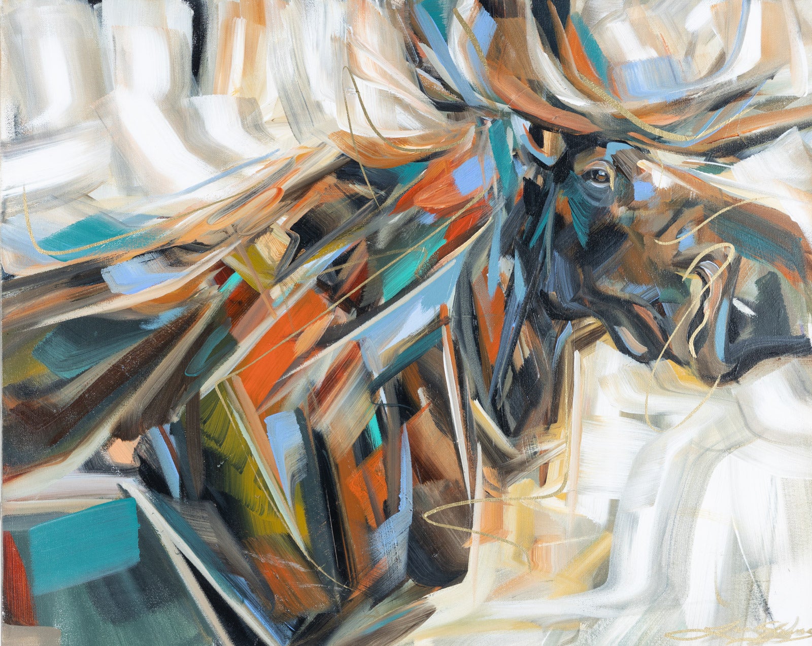 Animals “Emerald City” by Laura Stevens – acrylic on canvas.