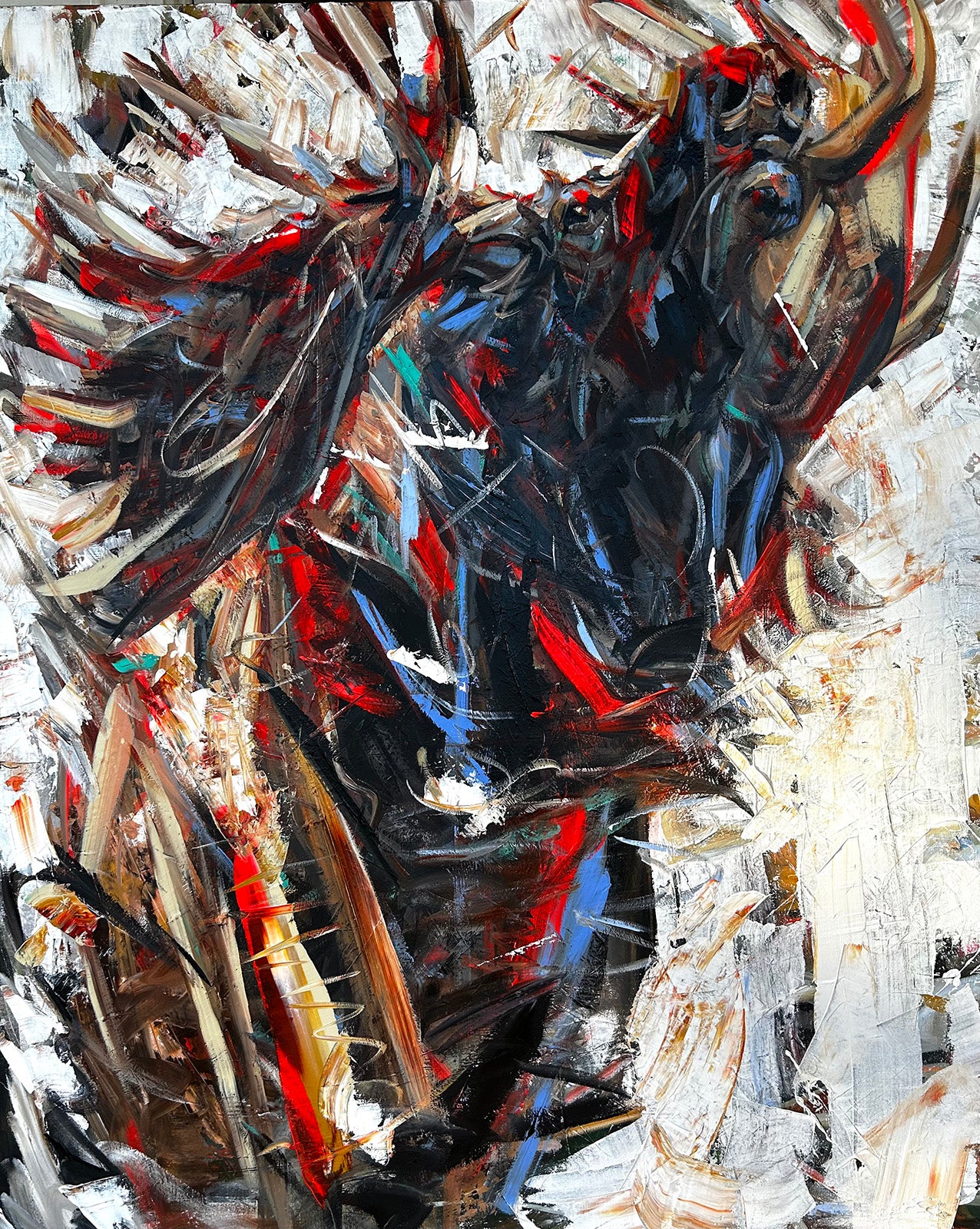 Animals “Catcall” by Laura Stevens – acrylic on canvas.