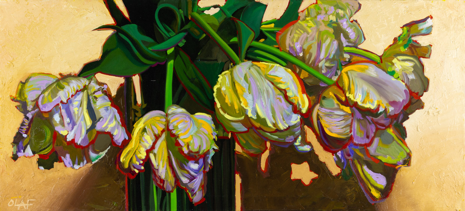 Floral “Sensual Light” by Olaf Schneider – oil on canvas.