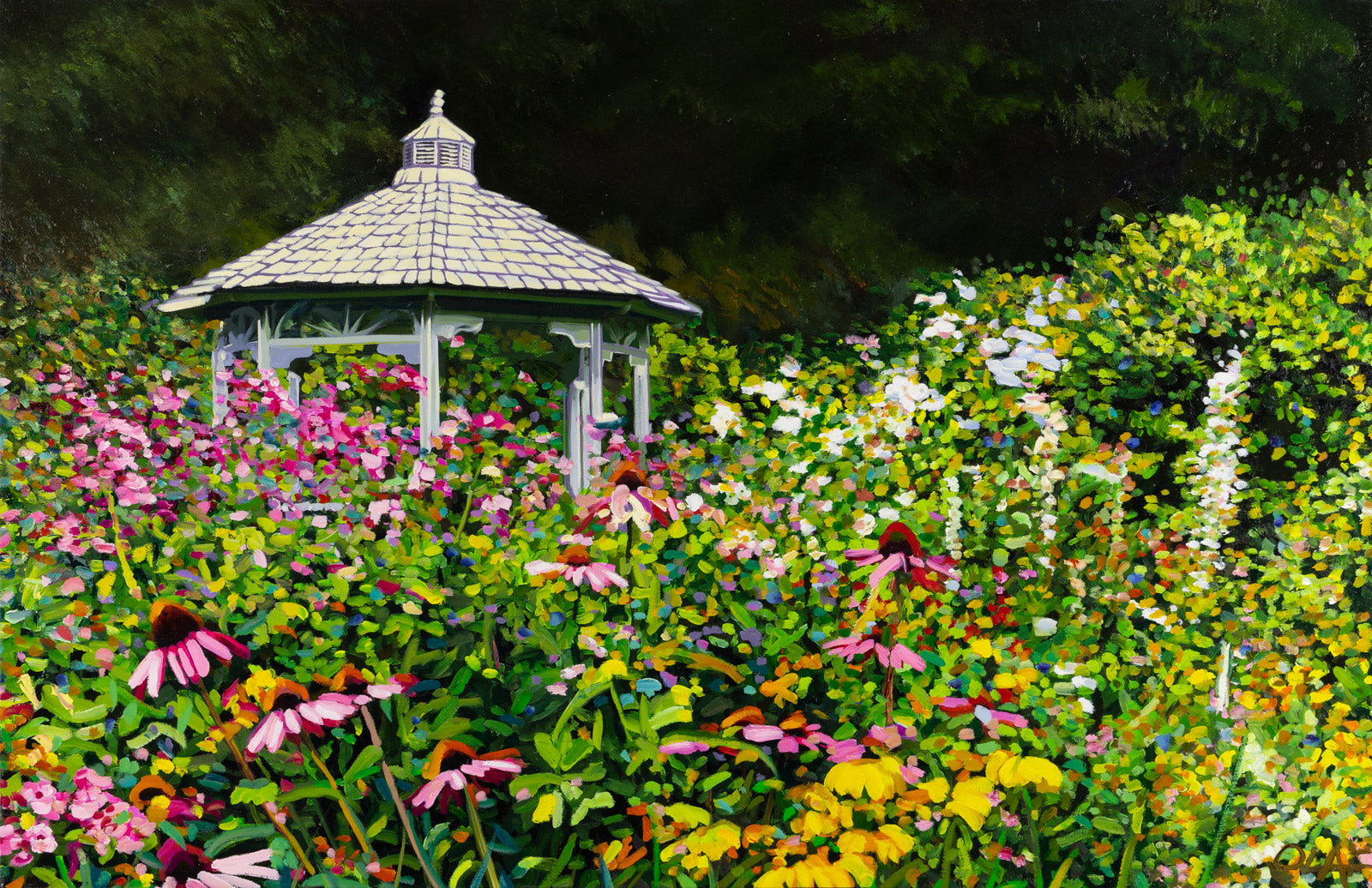 Landscape “Secret Garden” by Olaf Schneider – oil on canvas.