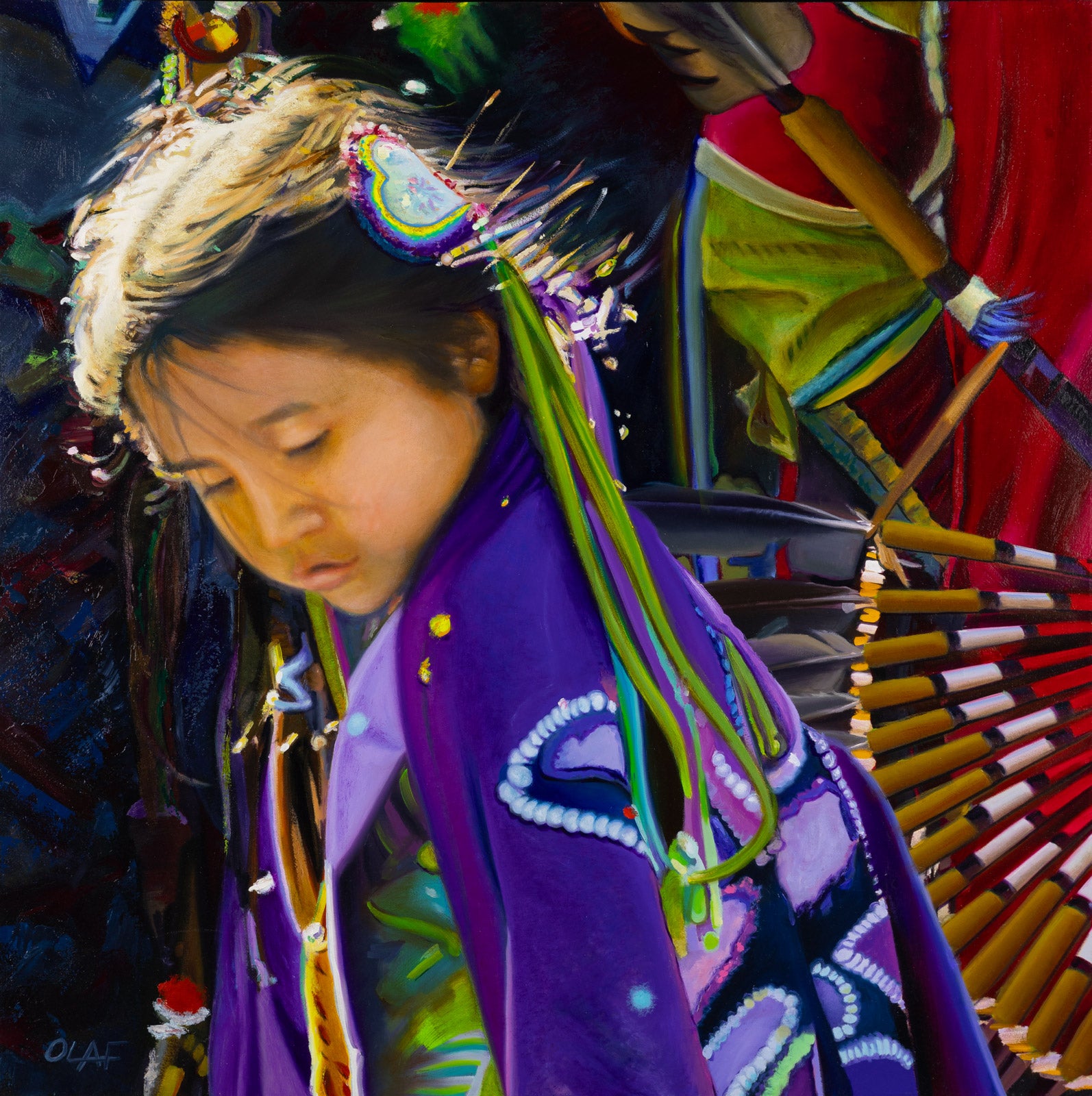 Children “Ayasha” by Olaf Schneider – oil on canvas.