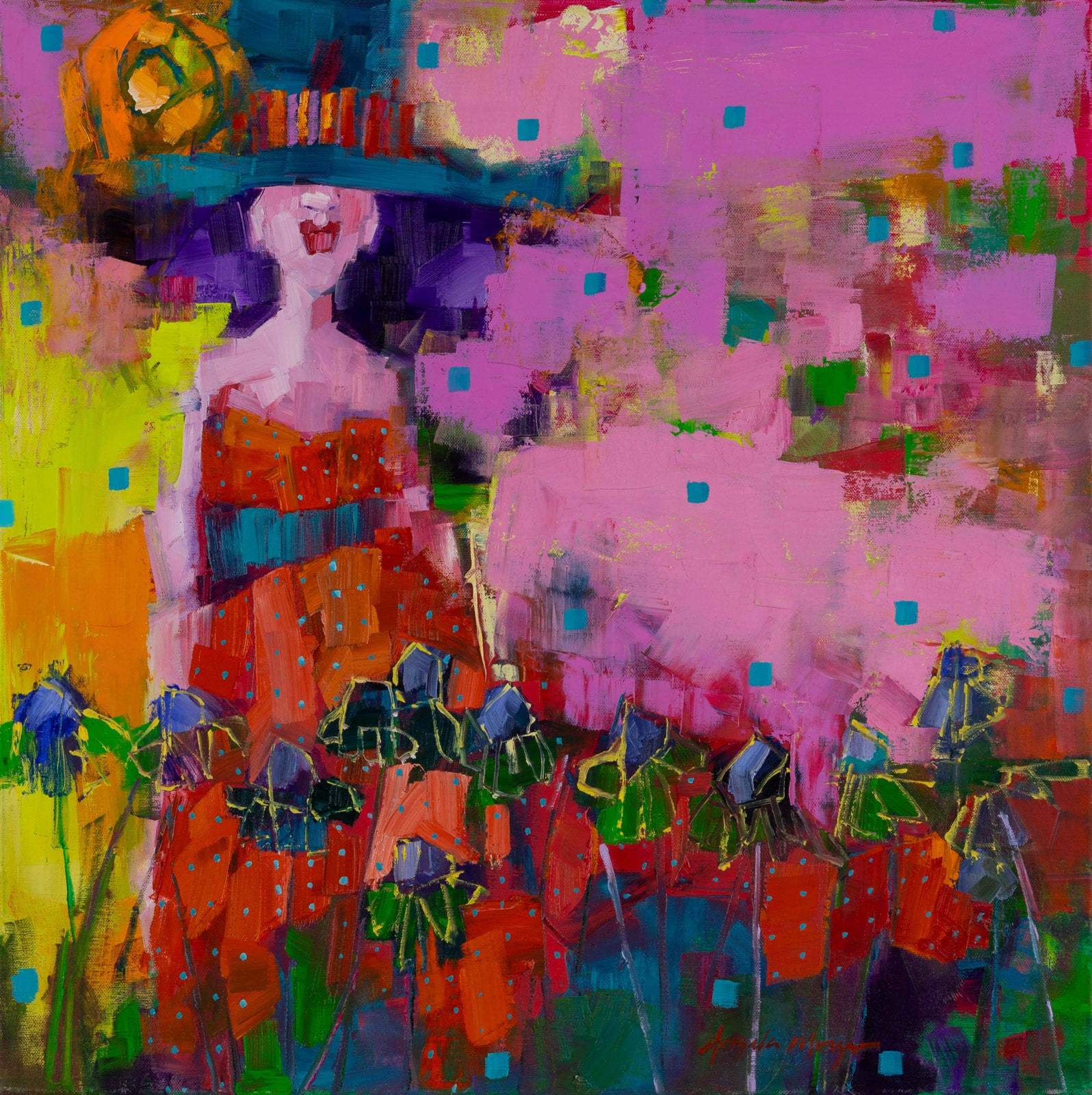 Figurative “Sunrise Sojurn” by Angela Morgan – oil on canvas.