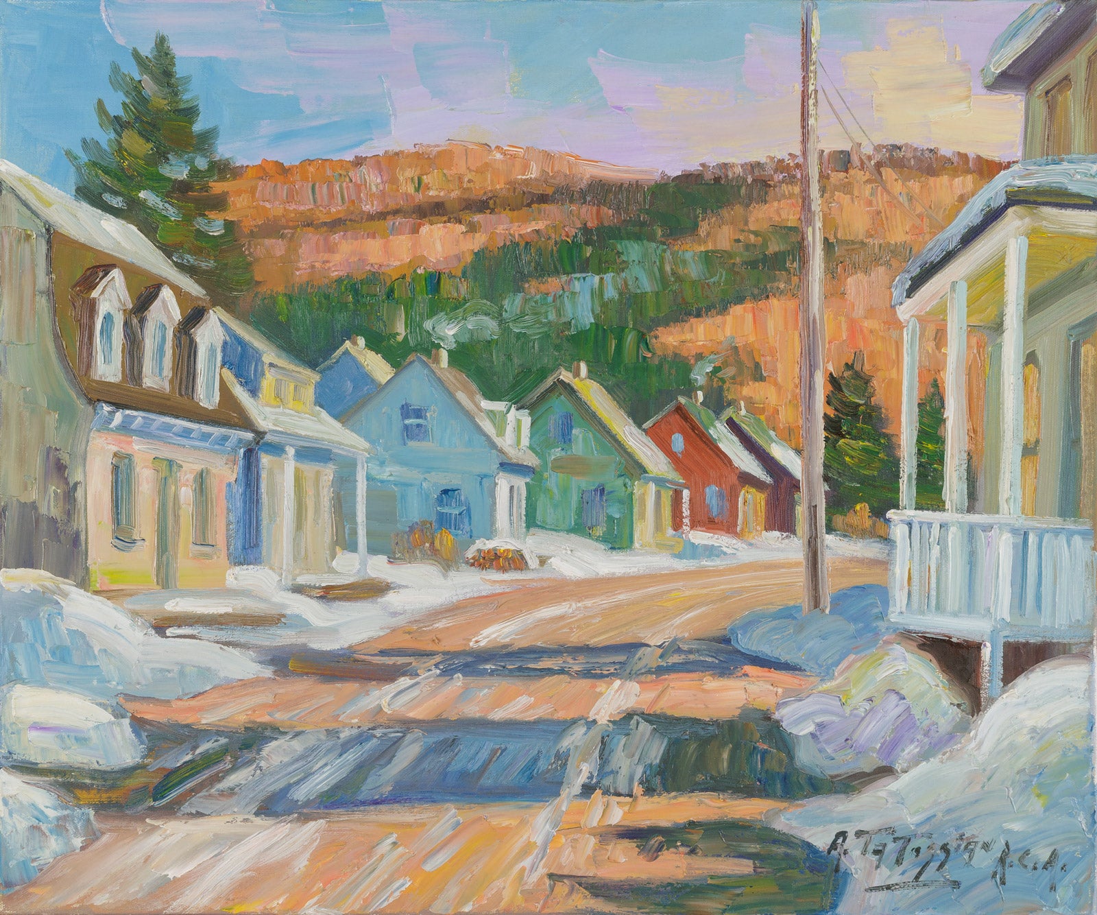 Landscape “Lac St. Jean” by Armand Tatossian – oil on canvas.