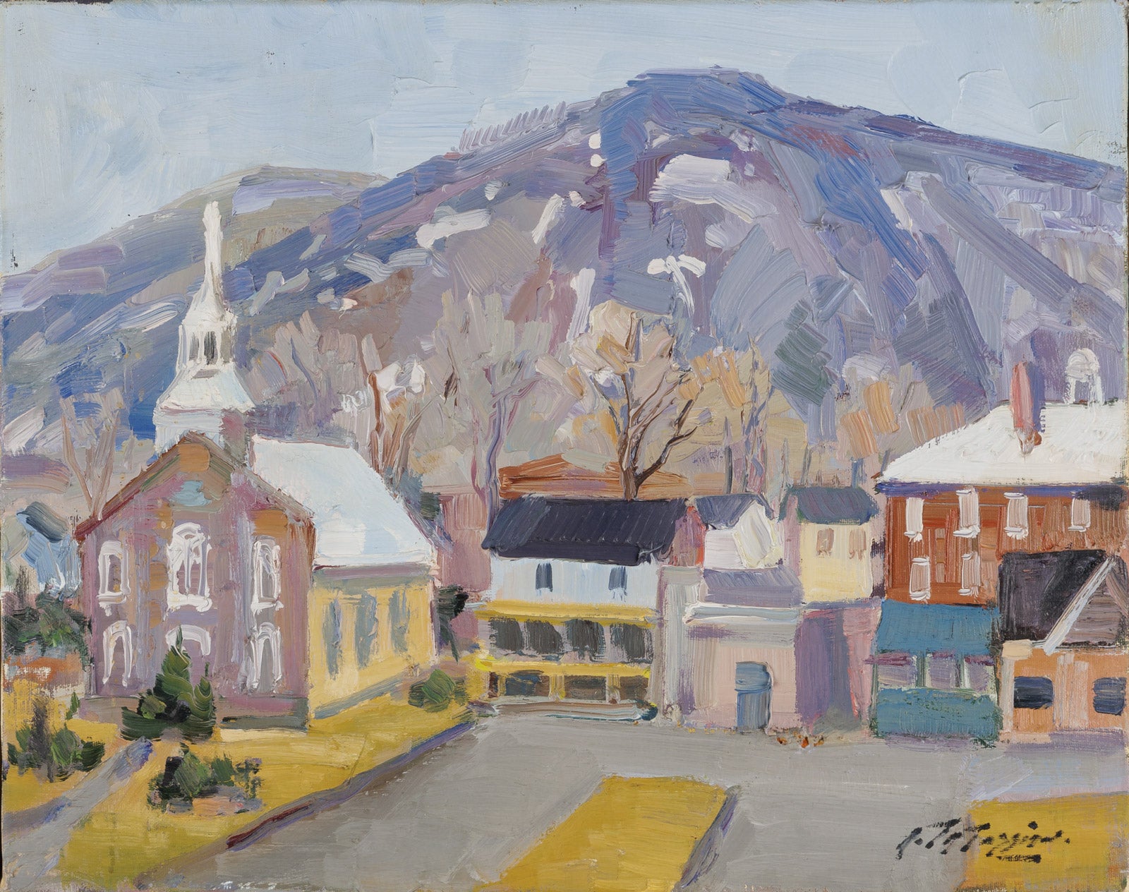Landscape “Village Pres De St. Marc” by Armand Tatossian – oil on canvas.
