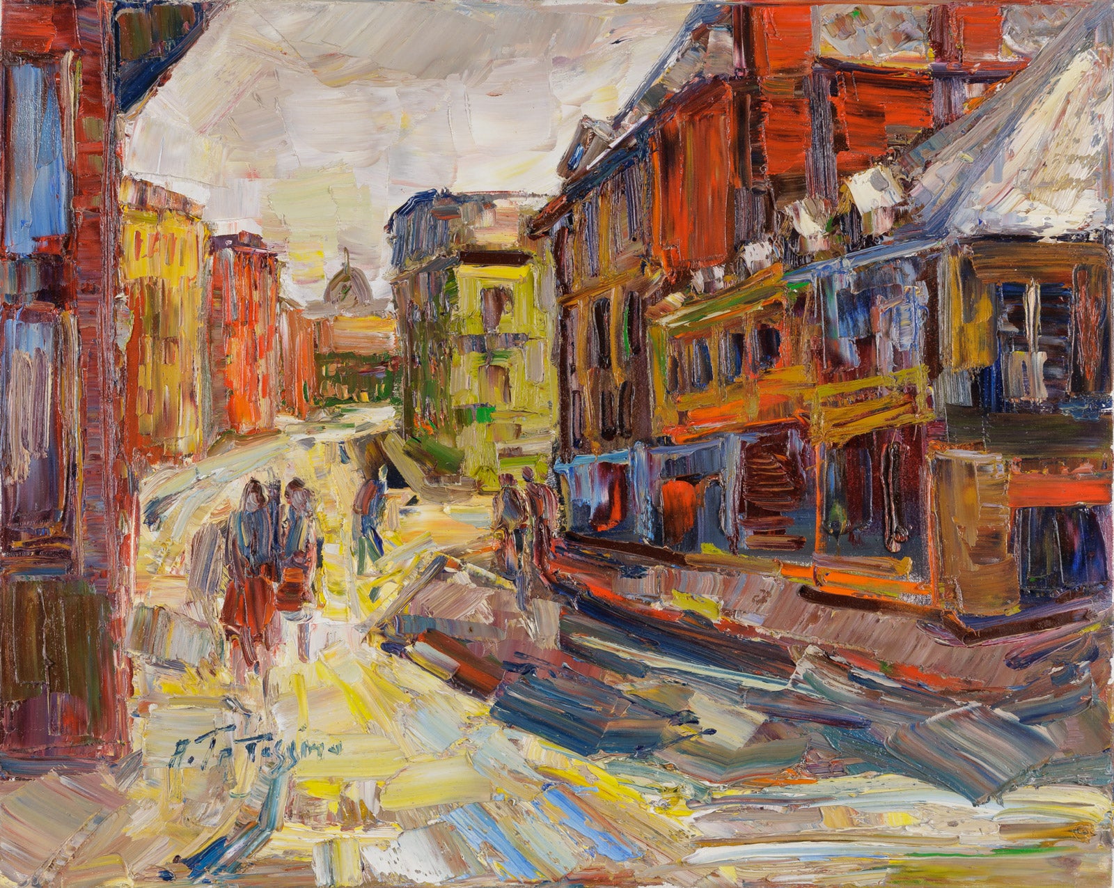 Landscape “Pres De La Rue Du Courveur” by Armand Tatossian – oil on canvas.