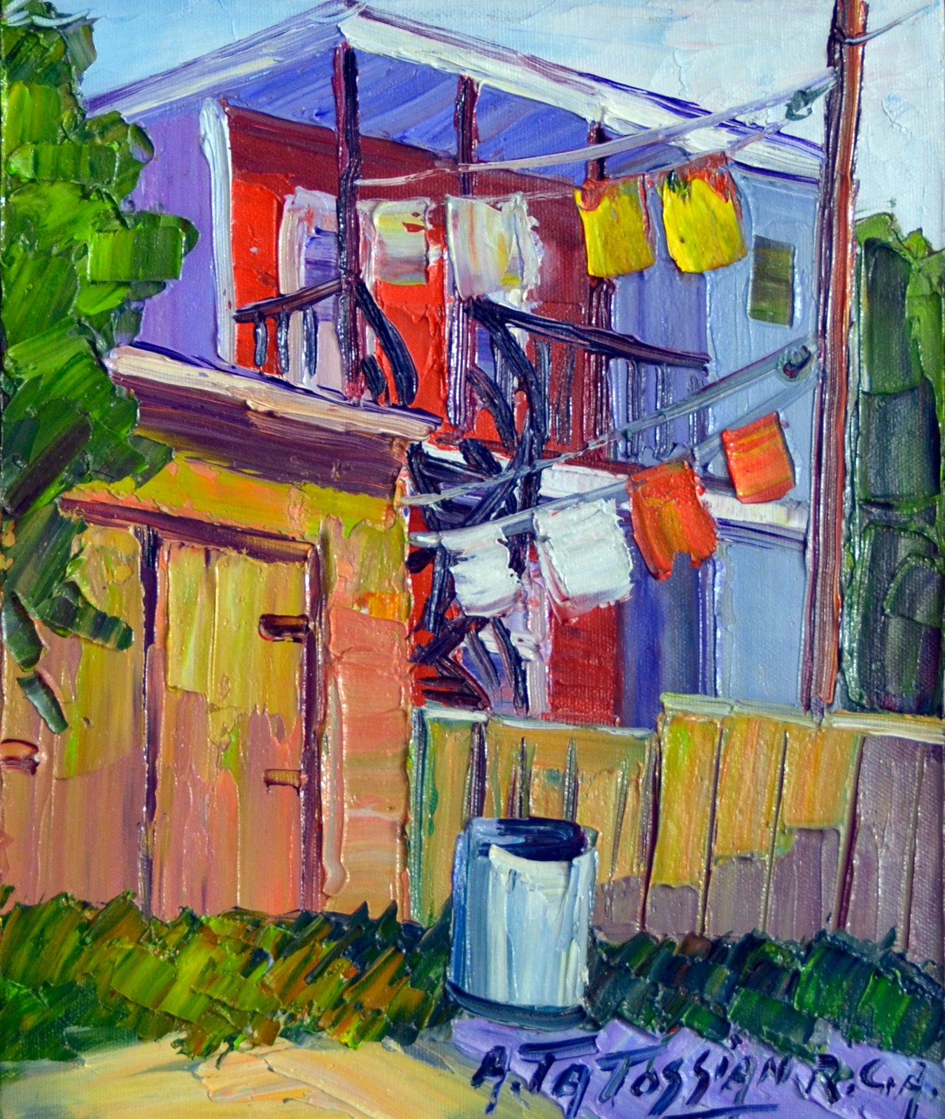 Cityscape “Ruelle” by Armand Tatossian – oil on canvas.