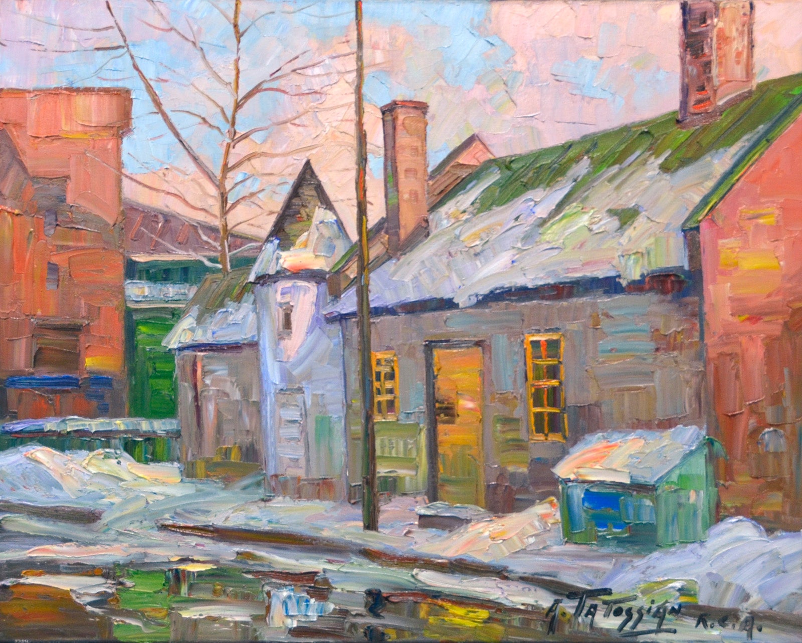 Cityscape “Souvenir Du Passe” by Armand Tatossian – oil on canvas.