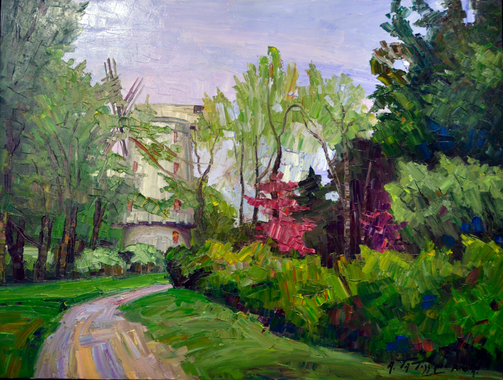 Landscape “Le Vieux Moulin” by Armand Tatossian – oil on canvas.