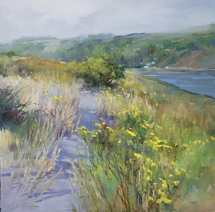 Landscape “By The Lagoon” by Deborah Tilby – oil on panel.