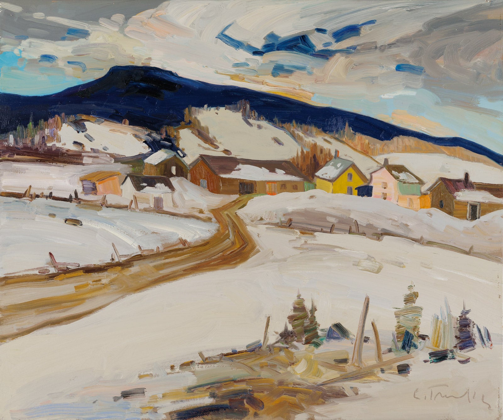 Landscape “Mont Grand Fond” by Louis Tremblay – oil on canvas.