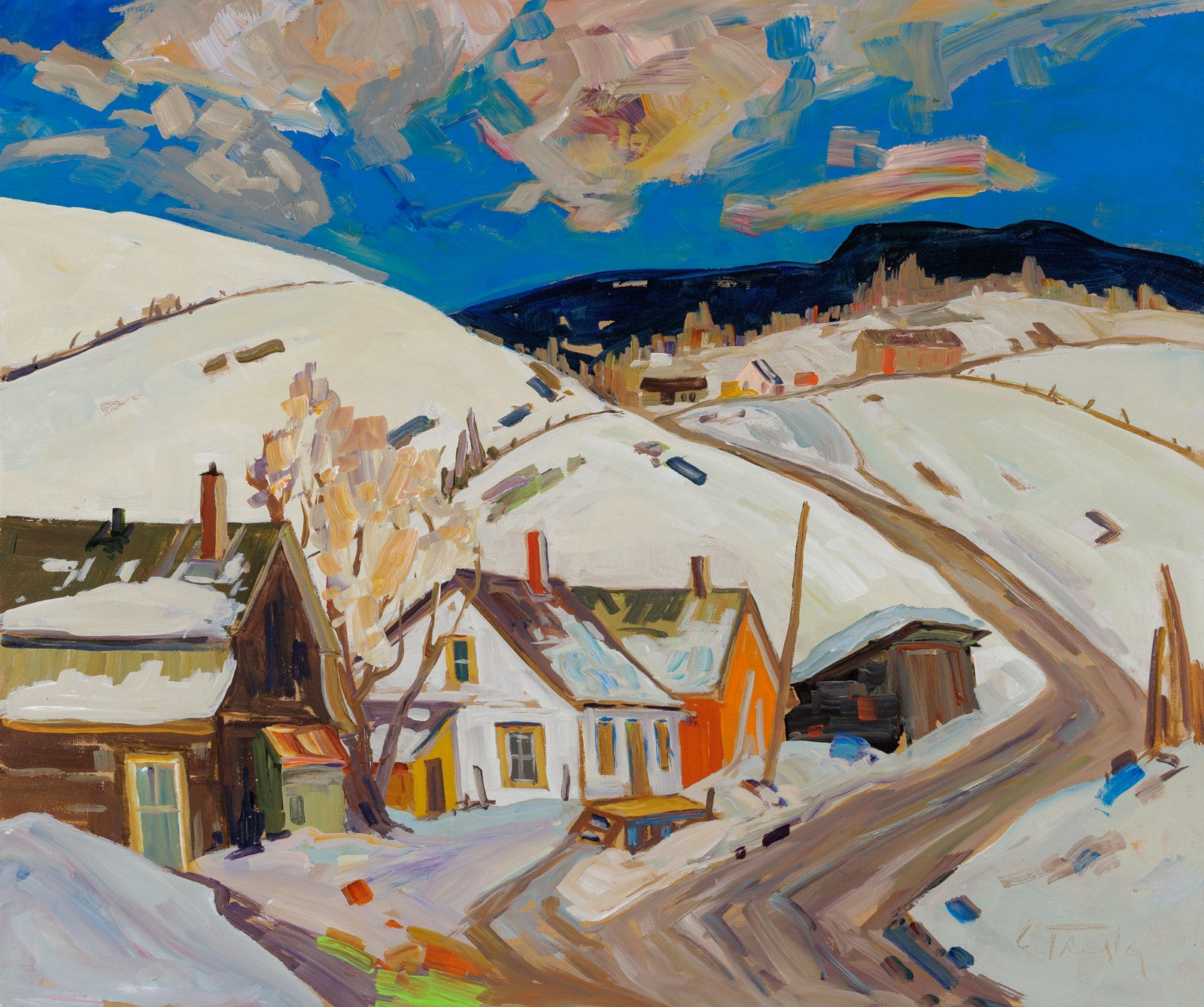 Landscape “Arriere Pays Charlevoix” by Louis Tremblay – oil on canvas.