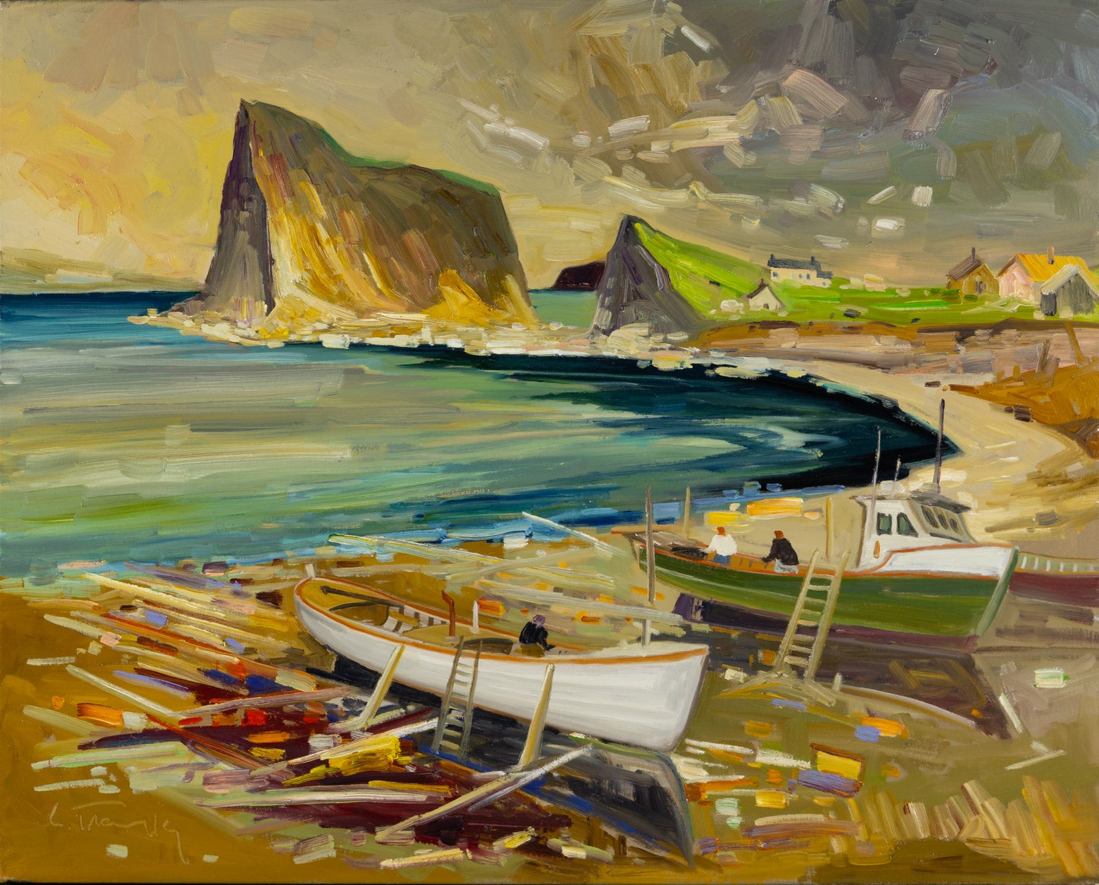 Landscape “Rocher Percer” by Louis Tremblay – oil on canvas.
