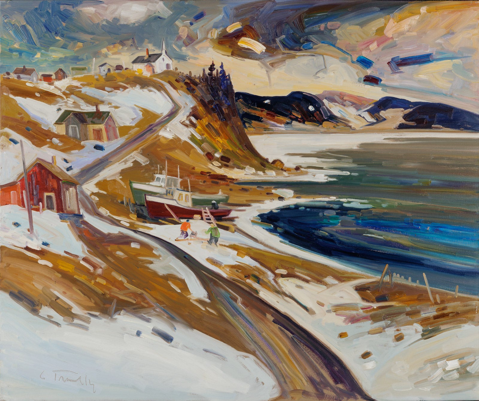 Landscape “Magpie- Cote Nord” by Louis Tremblay – oil on canvas.