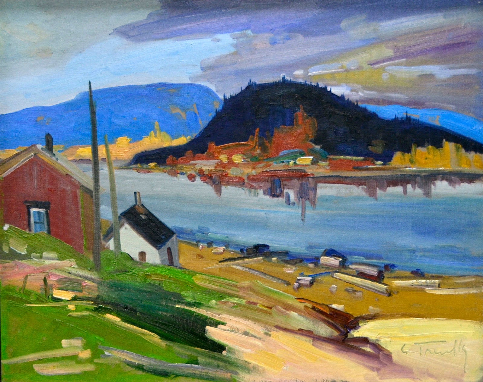 Landscape “Paysage Aux Collines” by Louis Tremblay – oil on canvas.