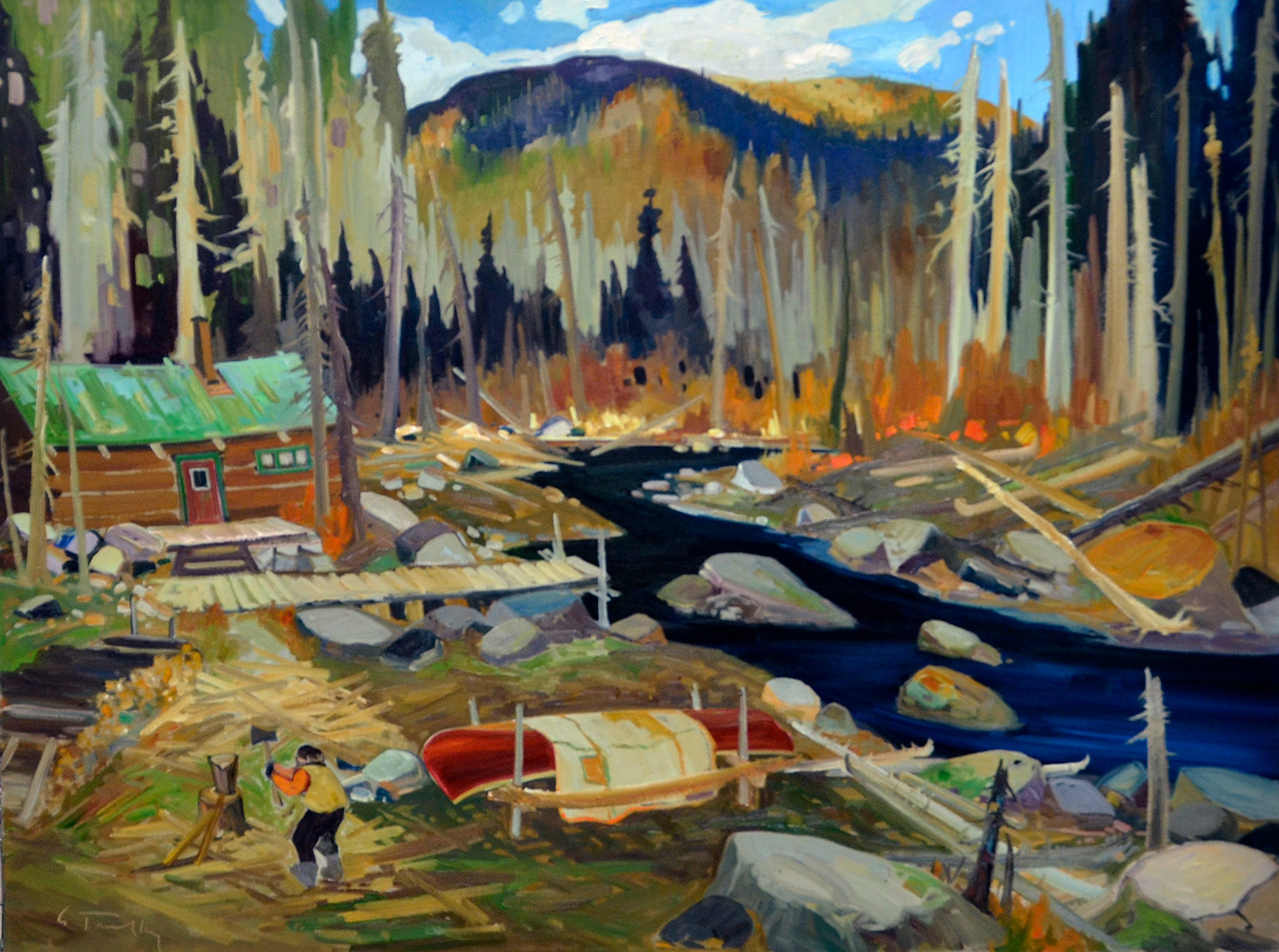 Landscape “Automne” by Louis Tremblay – oil on canvas.