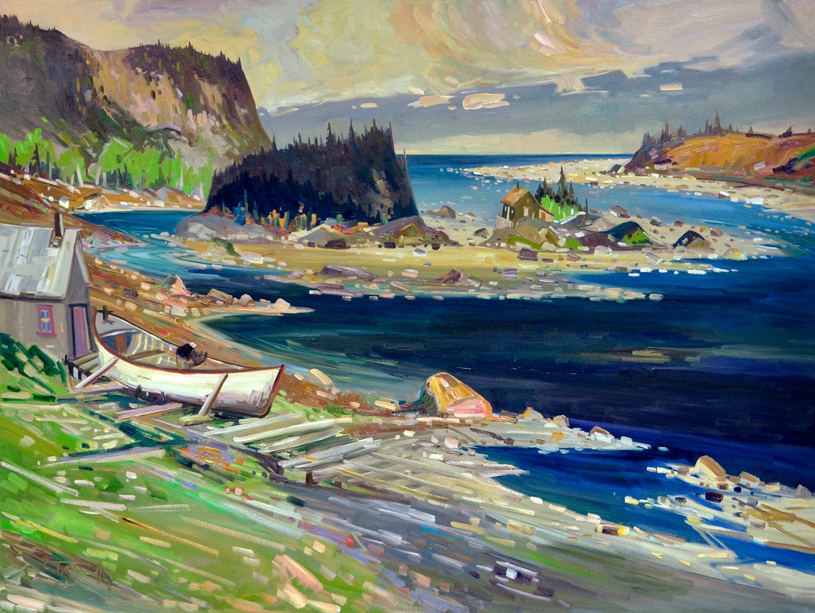 Landscape “St. Nicholas River” by Louis Tremblay – oil on canvas.