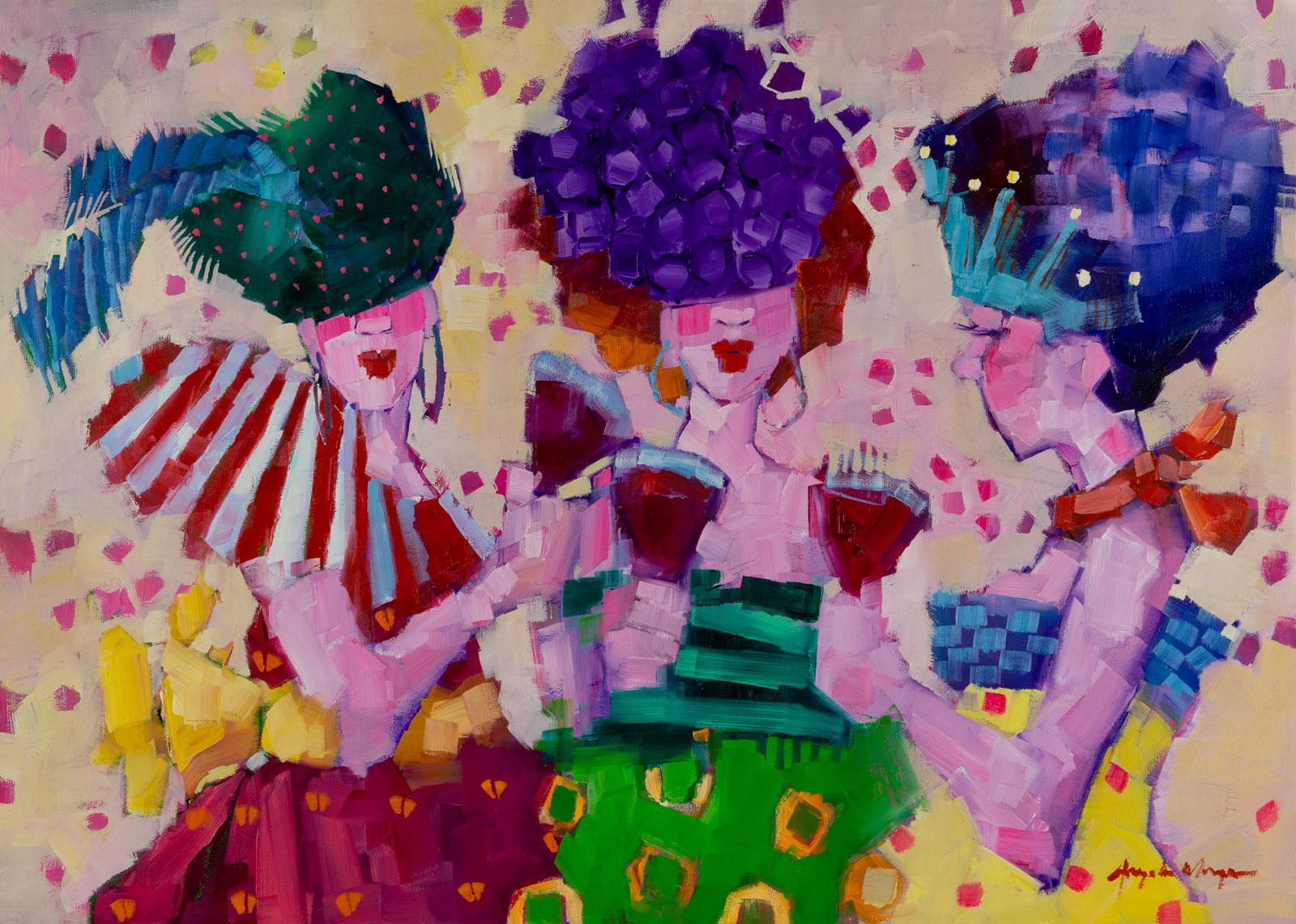 Figurative “Try As We Might” by Angela Morgan – oil on canvas.
