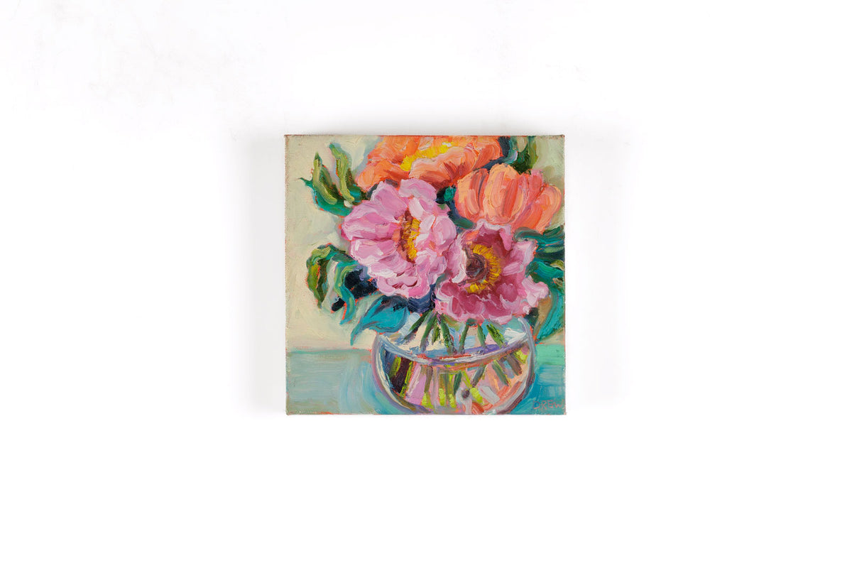 Vanessa Drew, "Excite," full view, oil on canvas, 10 x 10 in