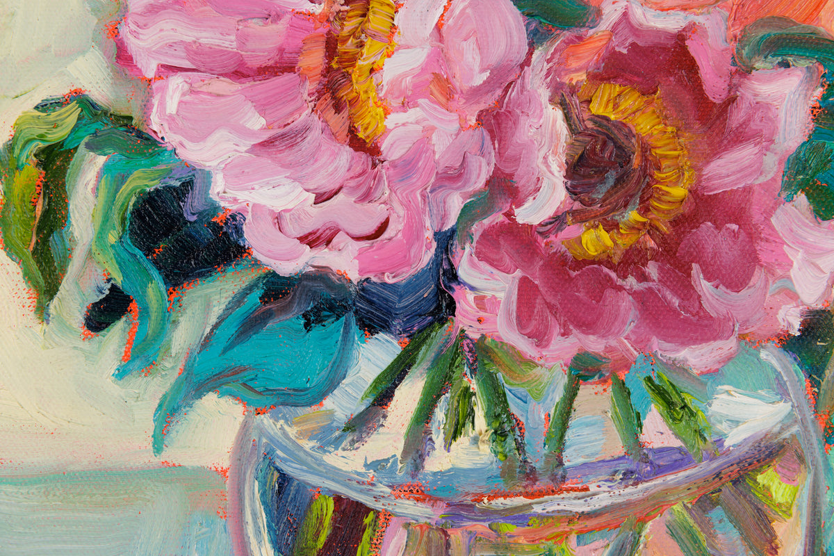 Vanessa Drew, "Excite," detail 1, oil on canvas