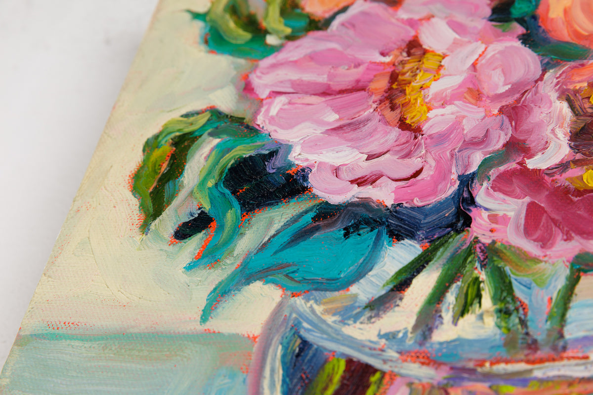Vanessa Drew, "Excite," detail 2, oil on canvas