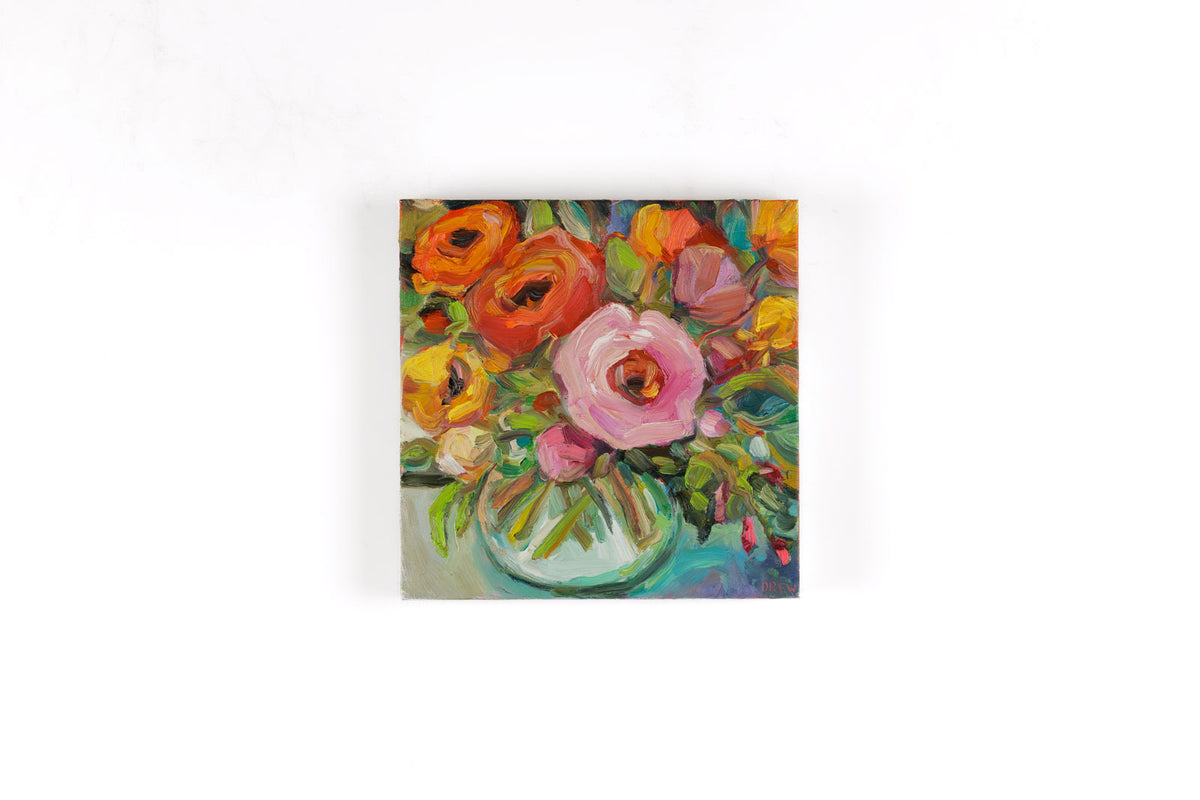 Vanessa Drew, "Splendid," full view, oil on canvas, 12 x 12 in