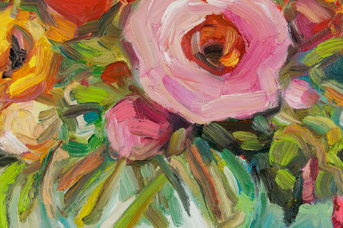 Vanessa Drew, "Splendid," detail 1, oil on canvas