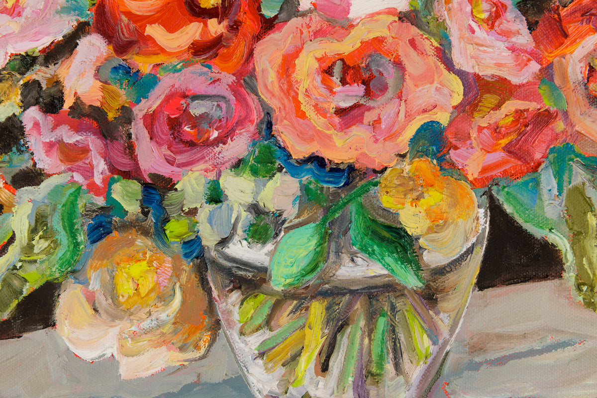 Vanessa Drew, "Moody," detail 1, oil on canvas