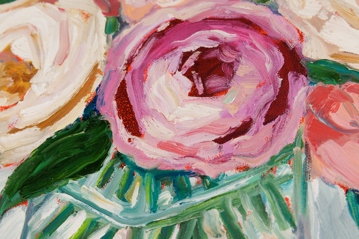 Vanessa Drew, "In The Shade," detail 2, oil on canvas