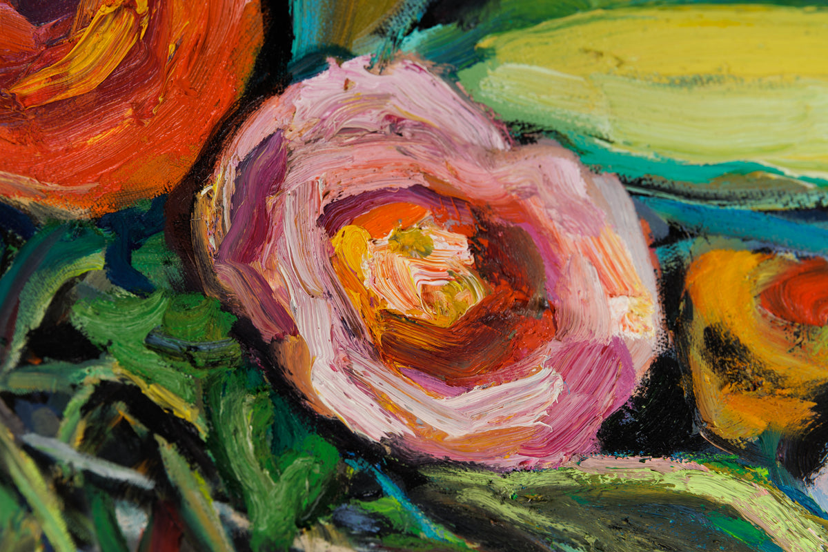 Vanessa Drew, "Distinction," detail 2, oil on canvas