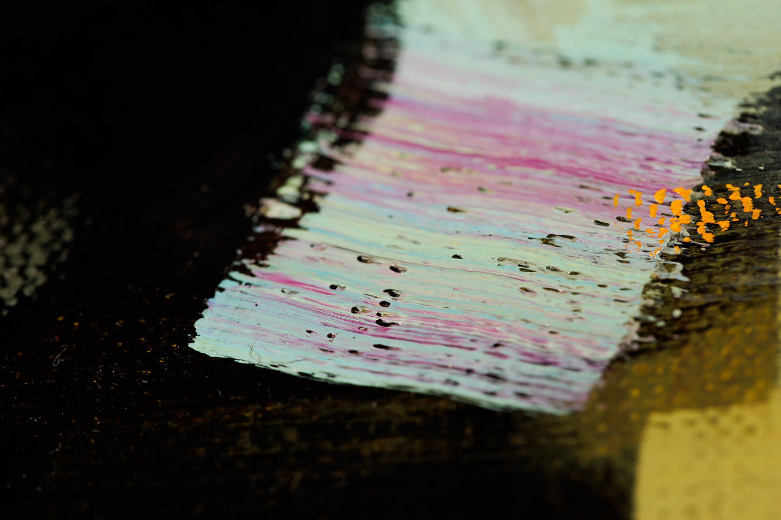 Vitaly Gunaza, "Wake Up In A Dream," detail view, oil on canvas