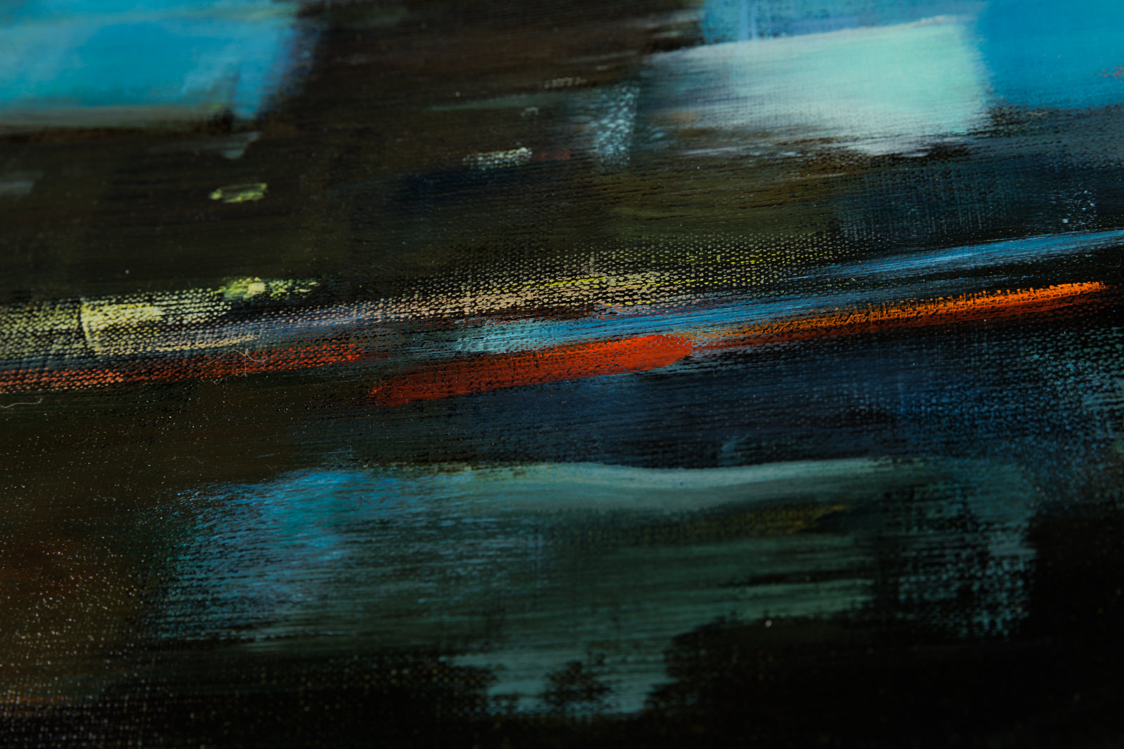 Vitaly Gunaza, "Connection," detail view, oil on canvas