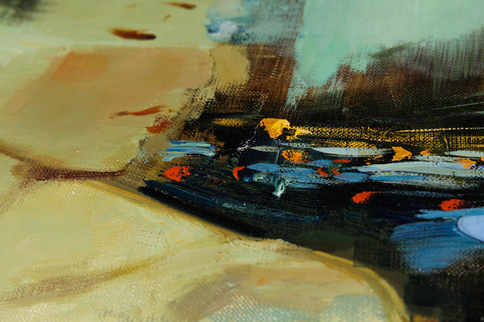 Vitaly Gunaza, "A Dream Within A Dream," detail view, oil on canvas