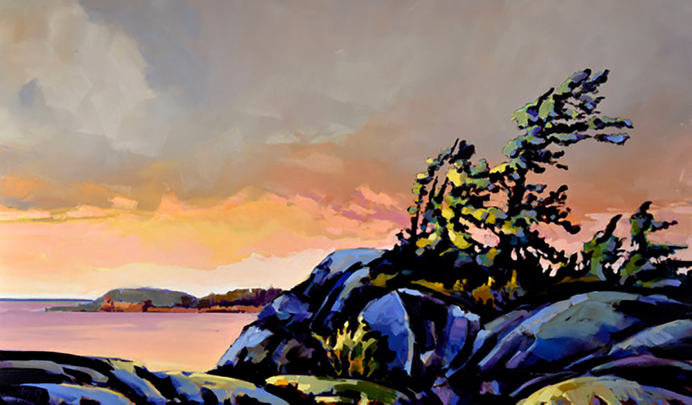Landscape “The August Etude” by Jerzy Werbel – acrylic on canvas.