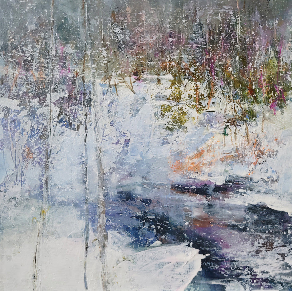 Landscape “It Was Then” by Carol Westcott – acrylic on panel.