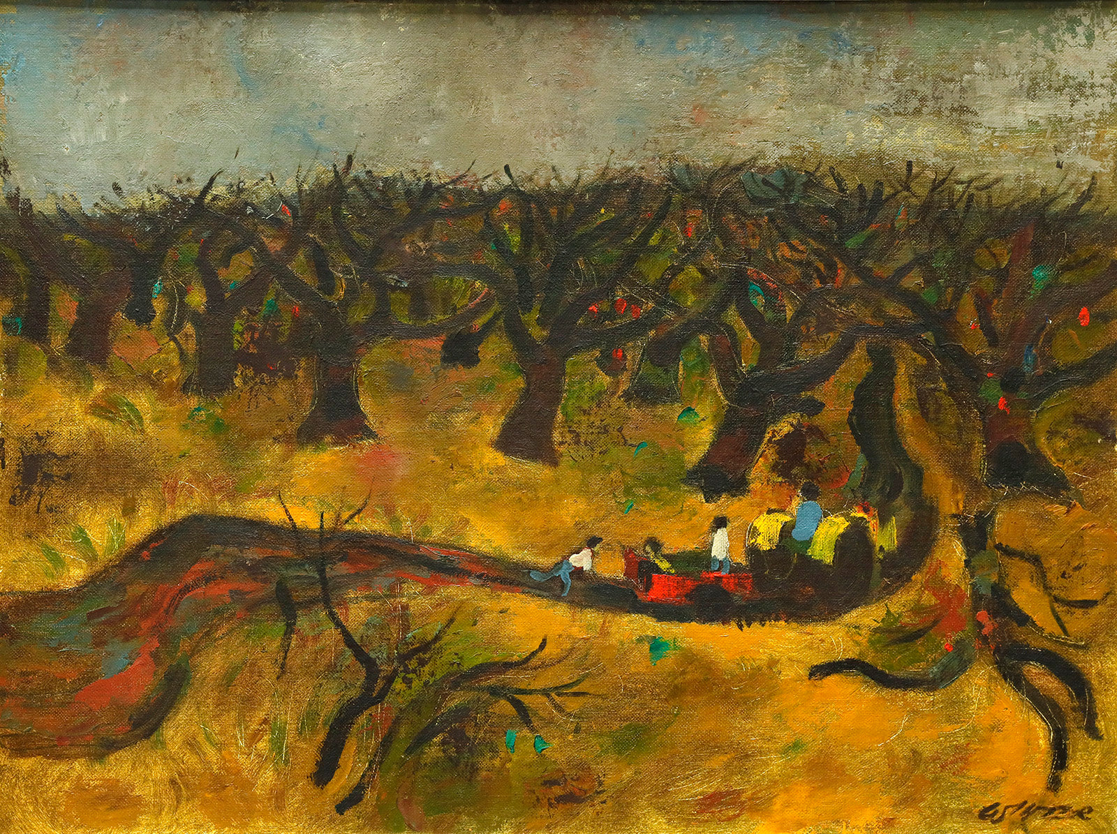 Landscape “The Orchards” by William Winter – oil on board.