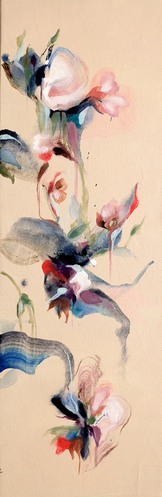 Abstracts “Sonnet” by Laura Wood – mixed media on canvas.