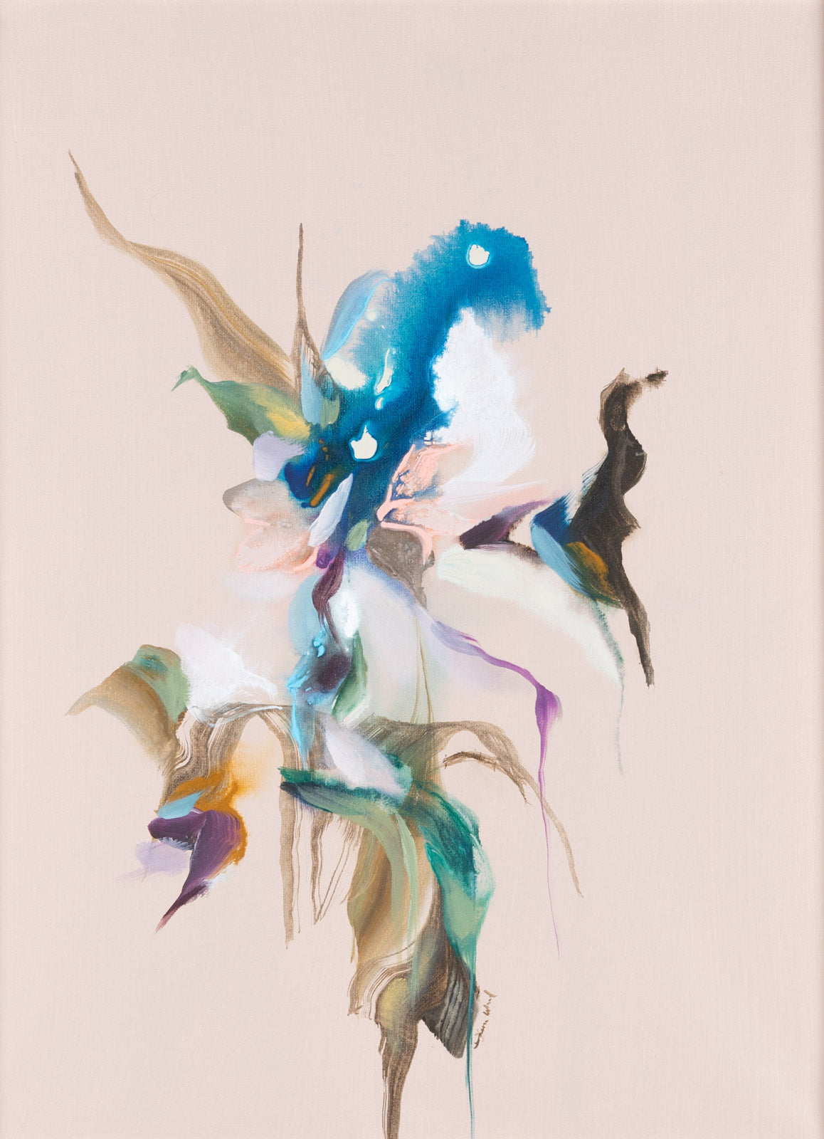 Abstracts “Awakening” by Laura Wood – mixed media on canvas.