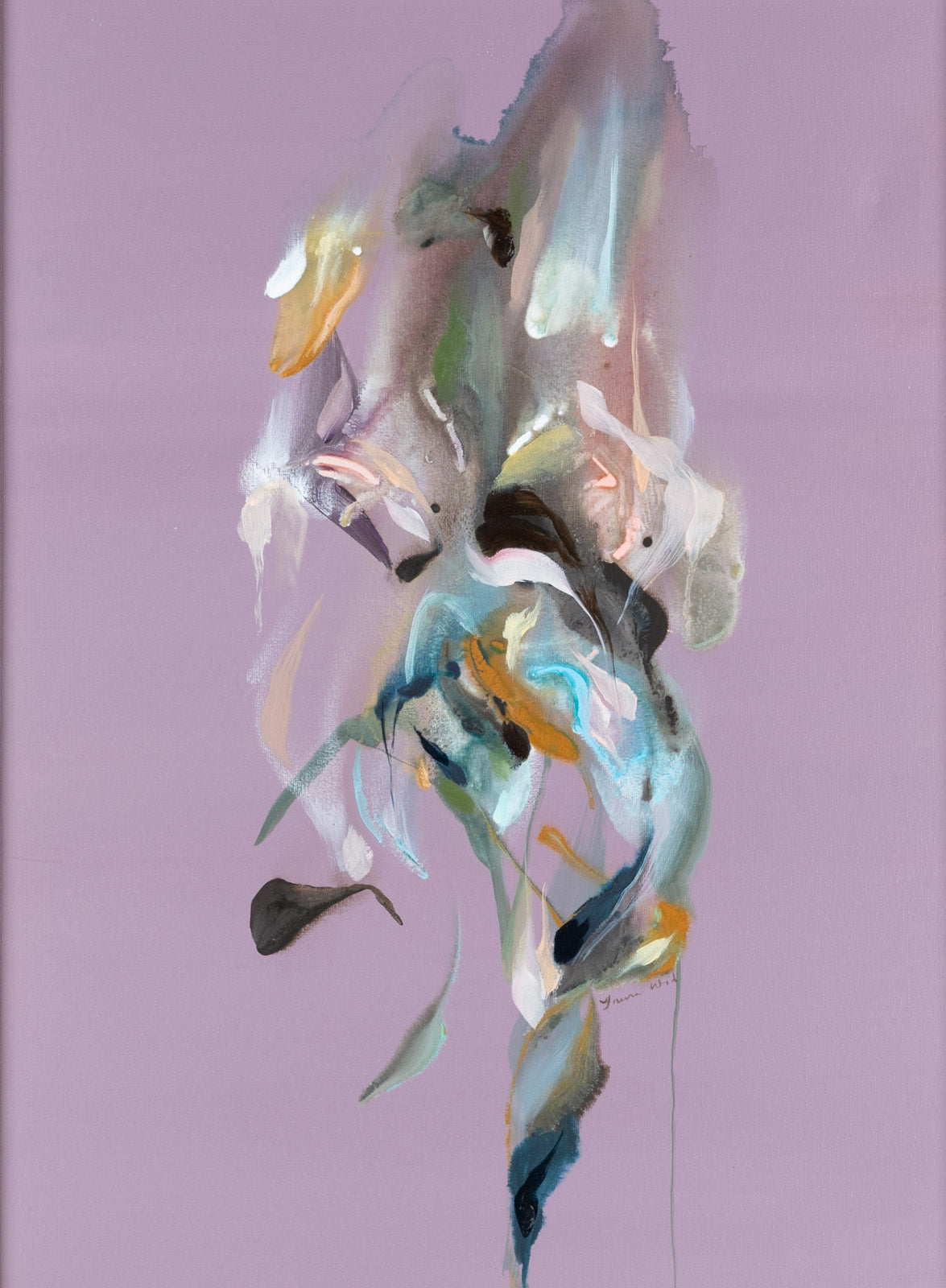 Abstracts “Where Roots Play” by Laura Wood – mixed media on canvas.
