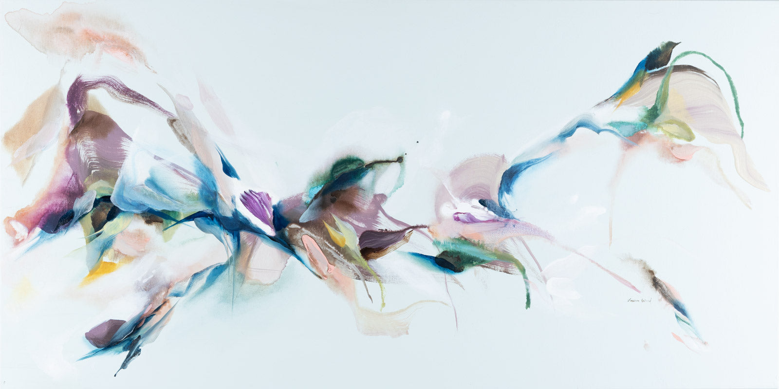 Abstracts “Renewal” by Laura Wood – mixed media on canvas.