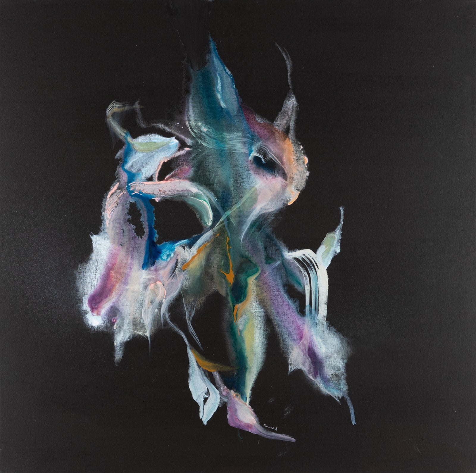 Abstracts “Apparition” by Laura Wood – mixed media on canvas.